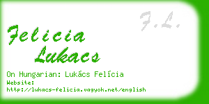 felicia lukacs business card